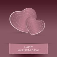 Valentine&#039;s card with text and heart shape Vector ilustration N59