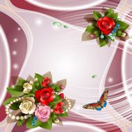 Elegant background with beautiful roses