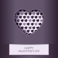 Valentine&#039;s card with text and heart shape Vector ilustration N60