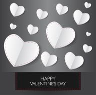 Valentine&#039;s card with text and heart shape Vector ilustration N61