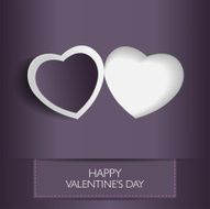 Valentine&#039;s card with text and heart shape Vector ilustration N62