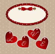 Valentines day heart background vector illustration N4