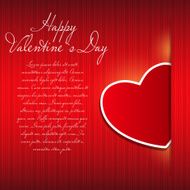 Happy Valentines Day card with heart Vector illustration N111