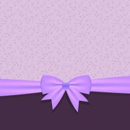banner with ribbon and bow vector illustration