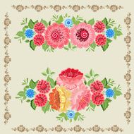 Floral design style Khokhloma N3