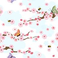 cherry blossoms background seamless N3