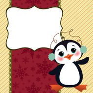 Cute christmas new Year postcard template N2