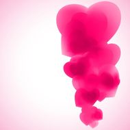 Pink hearts confetti fly Valentine&#039;s day EPS 8