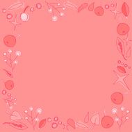 Hand Drawn Plants Seeds Fruits Background N2