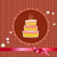 Celebratory cake on a vintage background N2