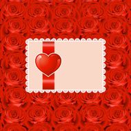 Valentine&#039;s day background with roses
