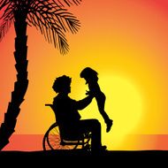 Vector silhouette of family N524