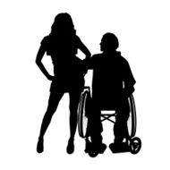 Vector silhouettes of couple N61