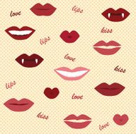 Lips Seamless Pattern N3