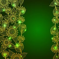 Elegant background with gold lace floral ornament