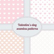 Set of Valentine seamless patterns