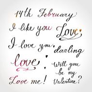 Love messages Happy Valentine&#039;s Day labels