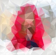 gemstone pink polygonal triangular pattern background
