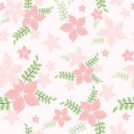 Seamless pattern of blossoms