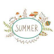 Beautiful greeting card with floral wreath N15