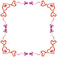 Boarder design - red hearts