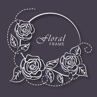 Vintage frame decorated by roses