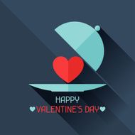 Happy Valentine&#039;s illustration in flat style N16