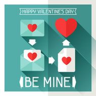 Happy Valentine&#039;s illustration in flat style N17