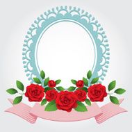 Roses Round-Shaped Frame Border