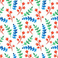 watercolor varicolored sprigs