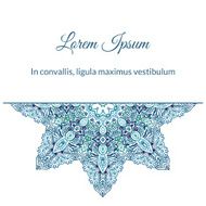 Aqua snowflake watercolor doodle decorative pattern N2