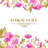 Flower background with violet flowers N3