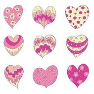 set of different isolated hearts N2