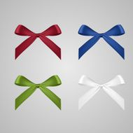 Vector set of ribbon bows