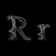 Smoke font Letter R