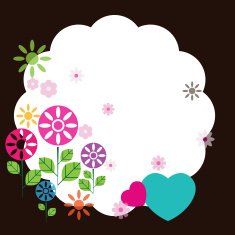 floral frame N201