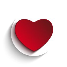 Valentine's Day Heart on White Background N2