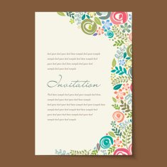 Beautiful vintage invitation cards layouts N68