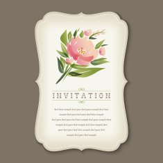 Beautiful vintage invitation cards layouts N69