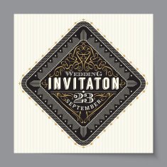 Beautiful vintage invitation cards layouts N71