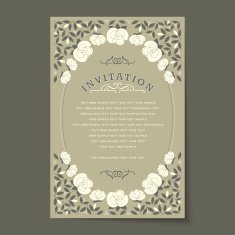 Beautiful vintage invitation cards layouts N72