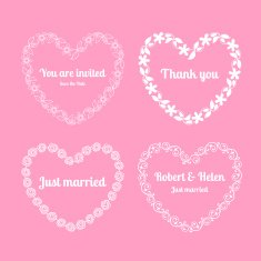 Heart floral frames N2