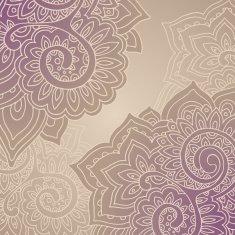 Vector frame pattern of the indian floral ornament N4