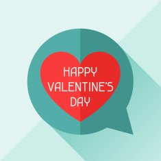 Happy Valentine's illustration in flat style N14