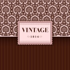 Elegant vintage card with stylized pomegranates