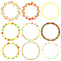 set of beautiful floral wreathes perfect for spring designs N4