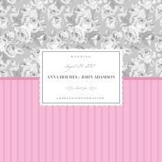 Pink card for a wedding