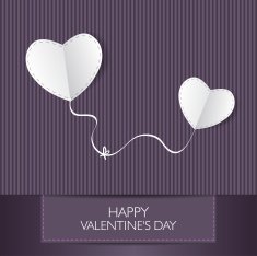 Valentine's card with text and heart shape Vector ilustration N46
