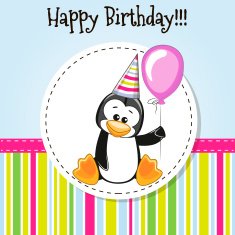 Penguin with balloon N2