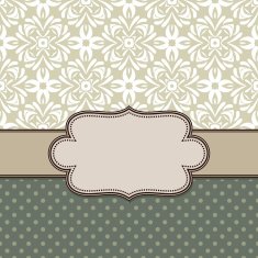 Vintage vector flower frame N87